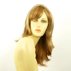 Perruque femme mi-longue blond foncé méché blond clair CARLY F27613 - Imagen 1 de 8