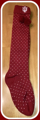 INDIANA HOOSIERS WOMENS ZOOZATZ KNEE HIGH SOCKS ONE SIZE FITS MOST NEW WITH TAG Cover