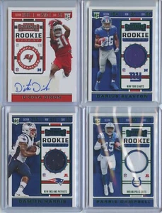 2019 Panini Contenders 4 Card Lot Inc. Dixon Autograph, Slayton Jersey, Harris - Picture 1 of 2