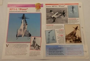 Convair XFY Pogo VTOL Fighter Plane Spec Sheet Aircraft of The World Brochure - Picture 1 of 2