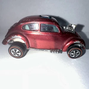 Unrestored Vtg Hot Wheels Redline 1967 ROSE Custom Volkswagen Bug HK - Dark Int - Picture 1 of 6
