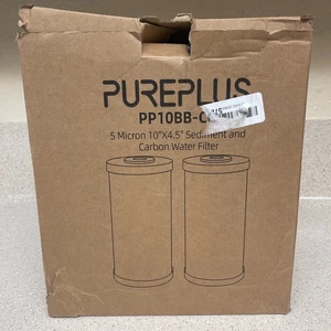 2X Pure Plus PP10BB-CC 5 Micron Sediment And Activated Carbon Filters Pureplus - Picture 1 of 3