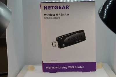 Netgear WNDA3100v3 Dual Band N600 1.1 2.0 USB WiFi Wireless Adapter, Black - Image 1 of 4