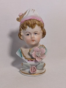 Vintage Salz oder Pfefferstreuer Porzellan Blumen Büste Statue Figur Viktorianisch - Bild 1 von 6