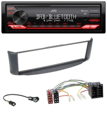 JVC Bluetooth USB DAB MP3 Autoradio für Smart ForTwo 450 grau ohne Metallschacht - Bild 1 von 4