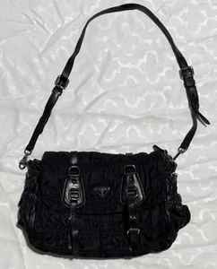 Prada Tessuto Gaufre Black Nylon Leather Tote Handtasche/Schultertasche BN1407 - Bild 1 von 9