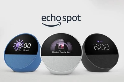 Amazon Echo Spot (2024), Smarter Wecker Speaker mit Alexa in versch. Farben *NEU - Bild 1 von 4