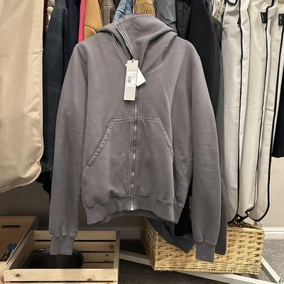 Rick Owens DRKSHDW Hoodie Mens Medium Gray Zip Up Mountain Hoodie New - Image 1 of 4