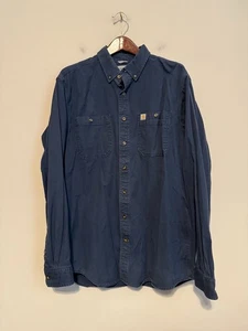 🛠️ CARHARTT Herren Large TALL TL Canvas Button Down Langarm Hemd 103554 - Bild 1 von 6