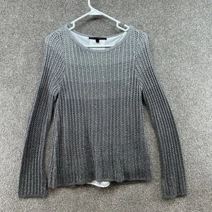 White House Black Market Women's Sweater Size Small Gray Knit Long Sleeve - Picture 1 of 10