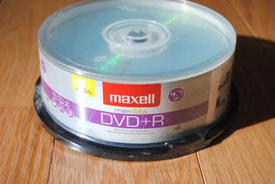 Maxell DVD+R - 16x - 4.70 GB - 25 Pack Spindle Maxdata Blank DVD Media - Image 1 of 4