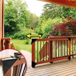 Pylex Deck Hardware Kit Sliding Gate Rust Resistant Powder Coated Steel Black - Picture 1 of 3
