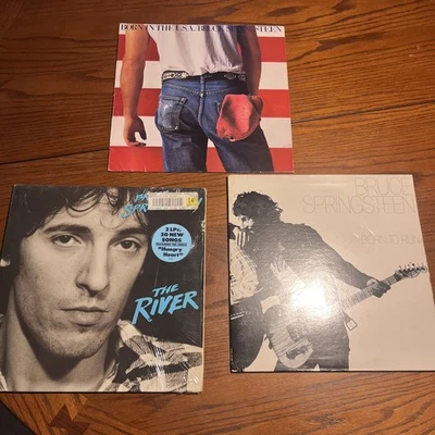 Bruce Springsteen Lot of 3 Born In The USA, Born To Run, The River LPs ￼￼ - Image 1 of 4