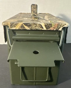 Mooseiche Tree Line Camo Metall Munitionskiste Jagd Mann Höhle Hütte Hirsch Pacht - Bild 1 von 10