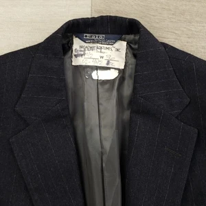 Polo Ralph Lauren Vtg USA Flannel Sport Coat Suit Jacket Men's 40S* Two Button - Picture 1 of 16