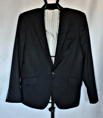 CHAQUETA ITALIA VINTAGE AUTÉNTICA DOLCE & GABBANA NEGRA LANA HOMBRE BLAZER-US42/EU52 Foto 1 de 4