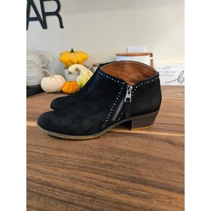 Lucky Brand schwarze Damen-Stiefeletten aus Wildleder mit Nieten und seitlichem Reißverschluss Größe 8 - Bild 1 von 11