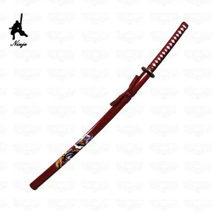 KATANA ROYAL RED/BLU DRAGO ORNAMENTALE IN ACCIAIO INOX 440 NON AFFILATA - Bild 1 von 6