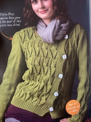 Knitting Pattern   1236 Ladies Geometric Cardigan Designer In Debbie Bliss Aran  - Image 1 of 4