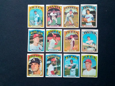 Lote 12 de beisebol 1972 Topps Robinson Morgan Kaline Killebrew Marichal Brock - Imagem 1 de 4