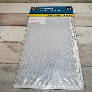 Graham Farish White Formoway Brick Building Paper (5 Pack) Vintage NOS - Picture 1 of 2