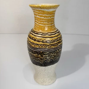 Royal Haeger Gold Lava Vase 10 Inch Mid Century Modern MCM Pottery - Picture 1 of 14