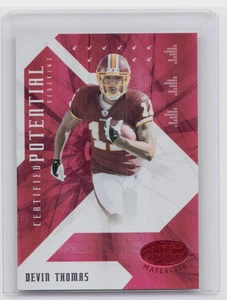 2008 Leaf Certified Materials Devin Thomas SN250 #CP-16 Redskins Certified Poten - Picture 1 of 2