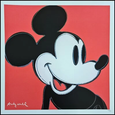 ANDY WARHOL * Mickey Mouse * lithograph * 50x50 cm*limited # 404/500 CMOA signed - Bild 1 von 4