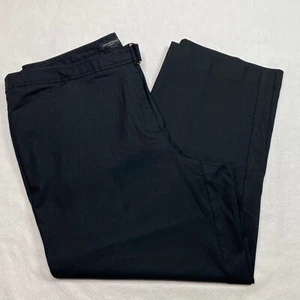 Courtenay Womens Dress Pants sz 16 Dark Blue Wide Leg Mid Rise Belted Stretch  - Picture 1 of 12
