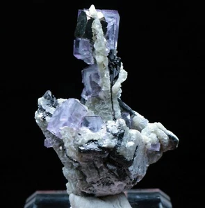 66,6 g cubo púrpura raro de fluorita tungsteno pirita espécimen de cristal mineral - Imagen 1 de 12