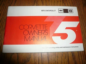 Chevrolet Corvette 1975 manual del propietario original - guantera - ST 310-75 - OEM - Imagen 1 de 2
