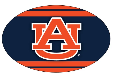 AUBURN OVAL STRIPED MAGNET-AUBURN TIGERS CAR MAGNET-NEW FOR 2016! Cover