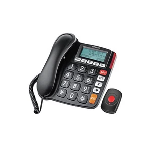 emporia KFT19 SOS telefon analogowy telefon dla seniora czarny wyświetlacz LCD - Zdjęcie 1 z 1