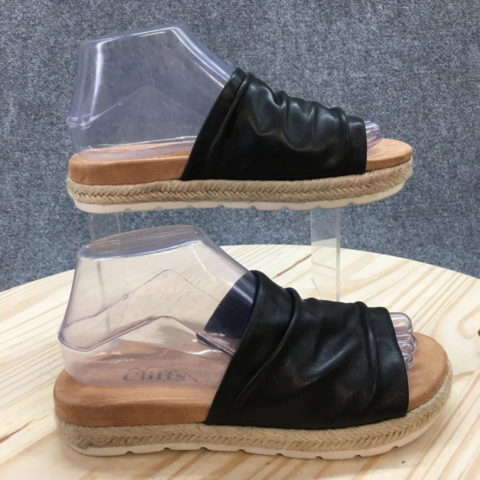 Sandalias de montaña Cliffs blancas para mujer 6M Torri Slide alpargatas cuero negro Foto 1 de 4