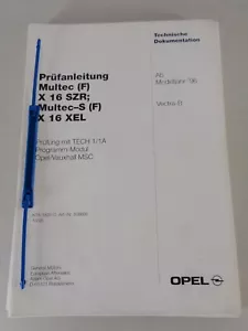 Manual de Taller Instrucciones Inspección Opel Vectra B Multec Inyección Ab 1996 - Imagen 1 de 1