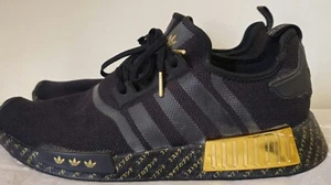 Adidas Originals NMD_R1 Limited Edition Black/ Gold Mens Size 14 Runners - Picture 1 of 10