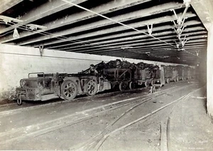 1923 Pressefoto Bergwerk Motor und Autos nähern sich Schacht der Black Diamond Mine - Bild 1 von 2