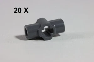 LEGO® Dark Gray Technic Axle Connector Hub  Two Bar Holders [20 Pieces] ID 24122 - Picture 1 of 8