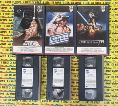 3 VHS film GUERRE STELLARI + L'IMPERO COLPISCE ANCORA+IL RITORNO DELLO JEDI(F120 - Immagine 1 di 3
