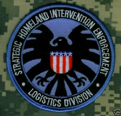 MARVEL SHIELD HOMELAND INTERVENTION ENFORCEMENT LOGISTICS DIVISION Iron-on PATCH - Image 1 of 4