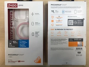 New Zagg Gear4 Piccadilly Snap with Magsafe for iPhone 14 Pro Max Clear / Pink - Picture 1 of 3