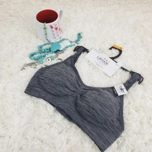 NWT Lamaze Gray Support Matternity Seamless Bralette  MEDIUM NWT - Picture 1 of 4