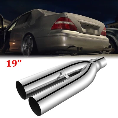 For Lexus LS430 LS400 2.5" In 3.5" Out 19" Dual Exhaust Tip Blast Pipe Muffler - Image 1 of 4
