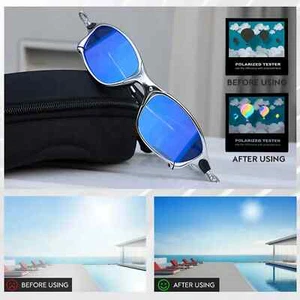 X-Metal Cyclops Sunglasses Driving Ruby Polarized Lenses Titanium Goggles Uv400 - Picture 1 of 32