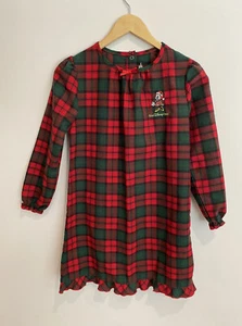 Disney Parks Nightgown Girls 10 Pajamas Christmas Long Sleeve Red Plaid Minnie - Picture 1 of 4