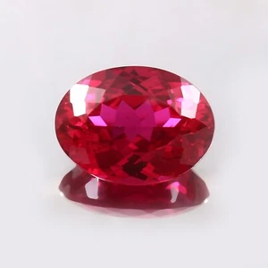 Beautifull Natural Blood Red Mozambique Ruby Oval Loose Gemstone Cut 28x20 MM - Picture 1 of 4