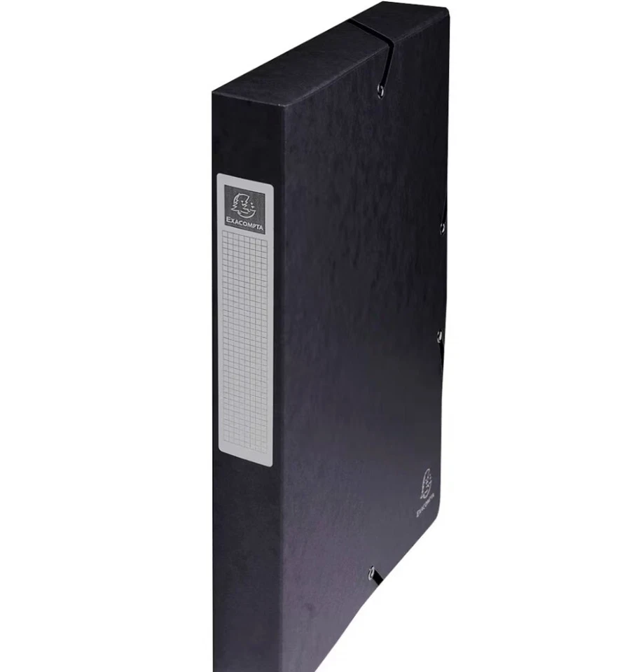 Exacompta Archivboxen 50401E DIN A4 Schwarz Manila Karton 25 x 33 cm 8 Stück