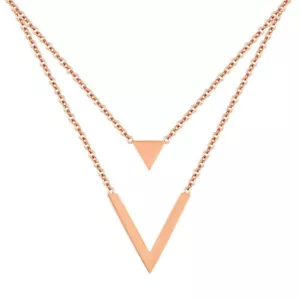  Women Necklace Chain Necklaces for Gold Gift Arrow Multi-layer Lady - Picture 1 of 12