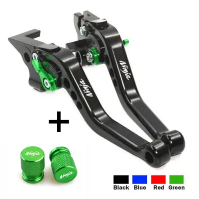 For KAWASAKI Ninja 250R ZX6R ZX10R ZX14R CNC short adjustable Brake Clutch Lever Foto 1 de 4