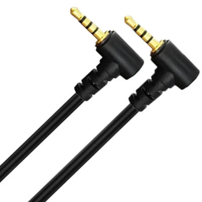 2.5mm 4 Pole to 2.5mm 4 Pole TRRS Stereo Headset Angle Coiled Audio Cable 1m - Image 1 of 4
